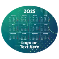 Abstract Oval Calendar Mouse Pad