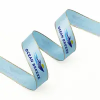 Metallic Edge Heat Transferred Satin Ribbon