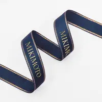 Metallic Edge Hot Stamping Grosgrain Ribbon