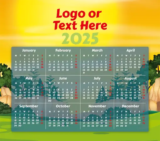 Nature Rectangle Calendar Mouse Pad