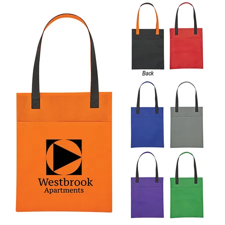 Custom Non Woven Turnabout Brochure Tote Bag