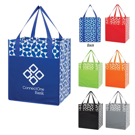 Custom Non Woven Geometric Shopping Tote Bag
