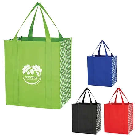Custom Non Woven Curved Diamond Tote Bag