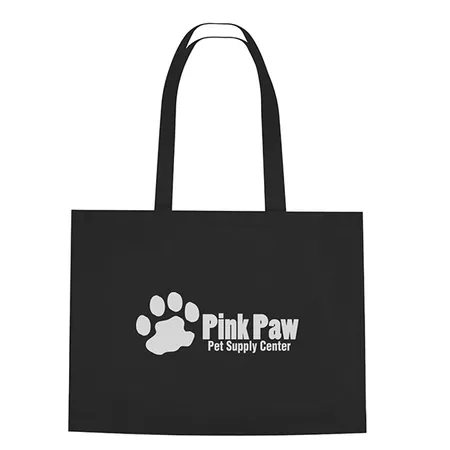 Custom Non Woven Shopper Tote Bag With Hook And Loop Closure