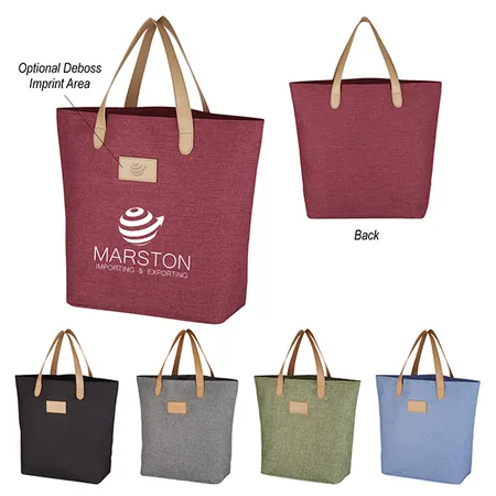 Custom Heathered Tote Bag