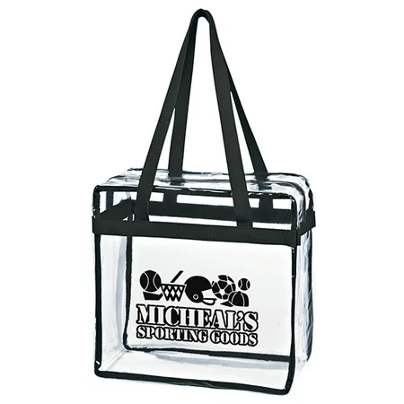 Custom Clear Tote Bag With Zipper