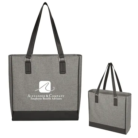 Custom Classy Heathered Tote Bag