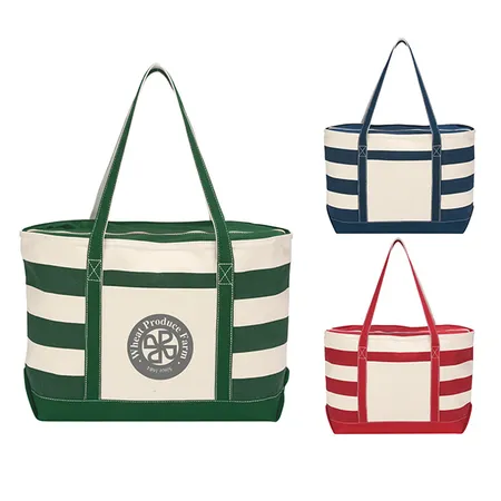 Cotton Canvas Nautical Tote Bag