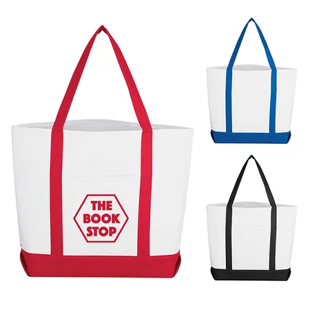 Custom Pocket Shopper Tote Bag