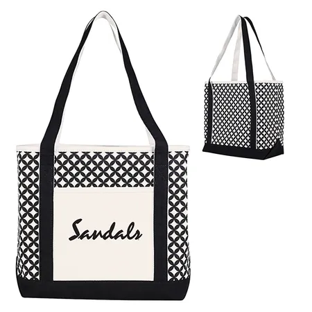 Custom Curved Diamond Canvas Tote Bag
