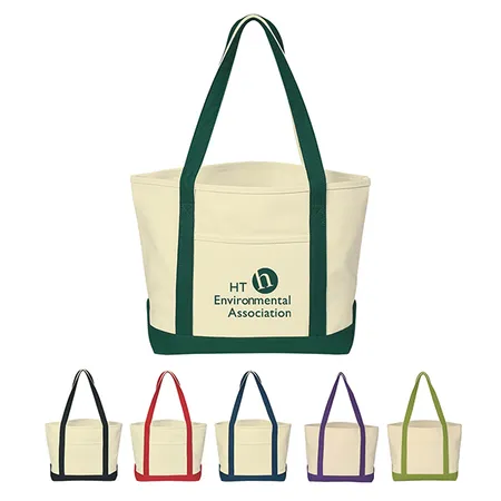 Custom Heavy Cotton Canvas Boat Tote Bag