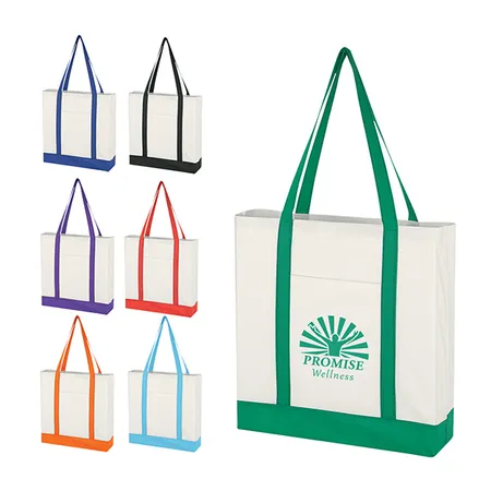 Custom Non Woven Tote Bag With Trim Colors