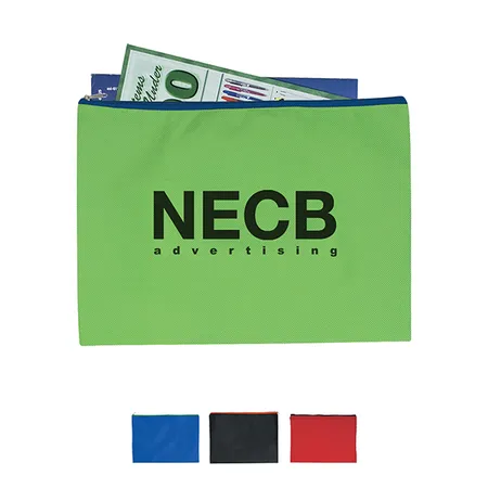 Custom Non Woven Document Sleeve With Zipper