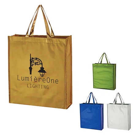 Custom Metallic Non Woven Shopper Tote Bag