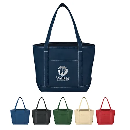 Custom Medium Cotton Canvas Yacht Tote Bag