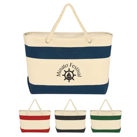 Custom Large Cruising Tote Bag With Rope Handles