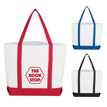Custom Pocket Shopper Tote Bag