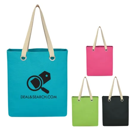 Custom Vibrant Cotton Canvas Tote Bag
