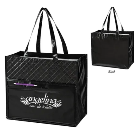 Custom Quilted Laminated Diamond Tote Bag
