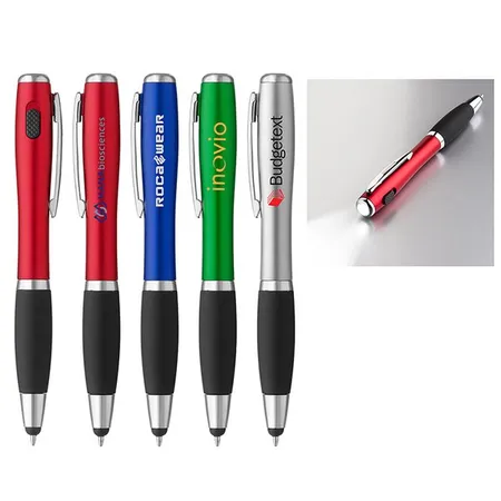 Custom Curvaceous Stylus Ballpoint With Light