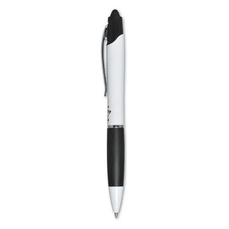 Custom Zebra Z Grip Max Retractable Ballpoint Pen White Barrel - Blue Ink