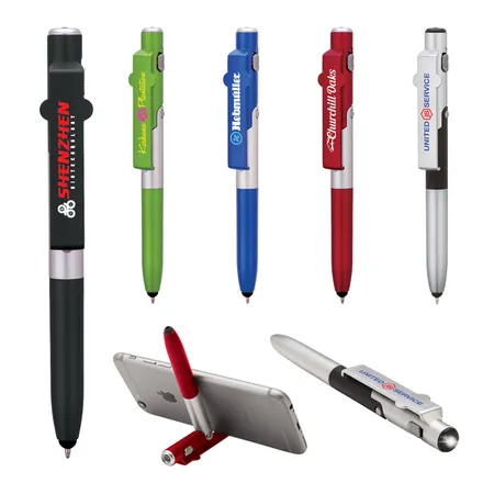 Custom Madison 4-in-1 Ballpoint Pen / Led / Phone Stand / Stylus
