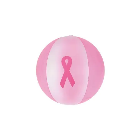 16" Arc Inflatable Beach Ball W/pink Ribbon Imprint