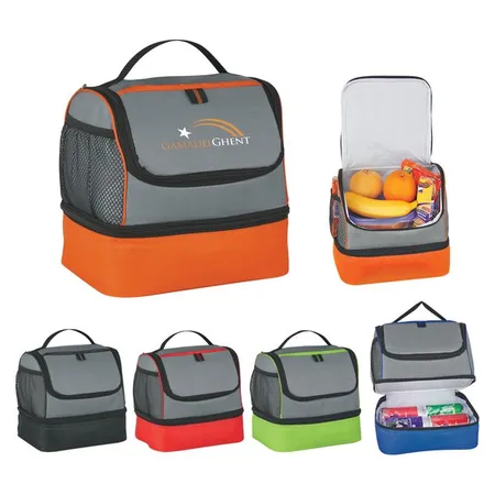 Two Compartment Lunch Pail Bag - Silk Screen