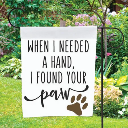 Paw Prints On My Heart Personalized Garden Flag