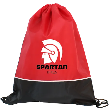 Custom Two Tone Classic Drawstring Tote Bags