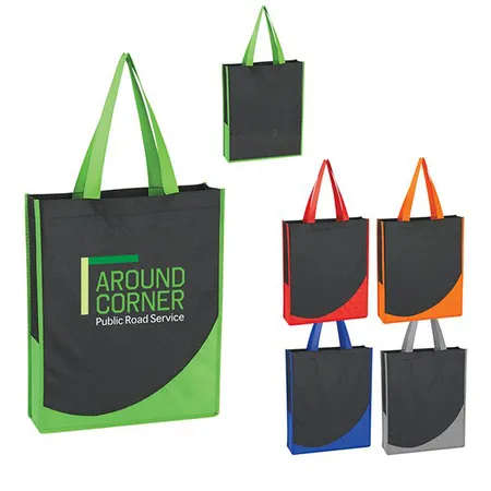 Custom Non Woven Tote Bag With Accent Trim