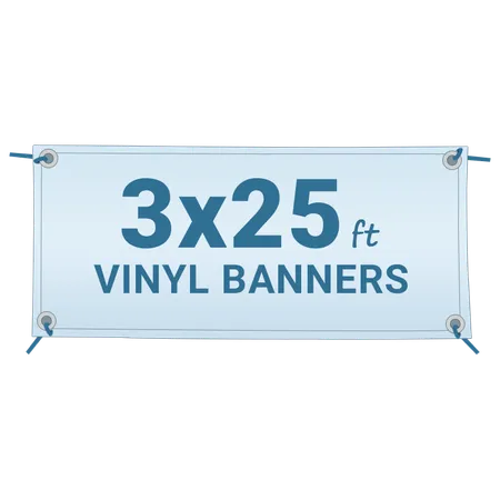Custom 3′ X 25′ Vinyl Banners